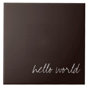 Personalised Dark Chocolate Brown Tile