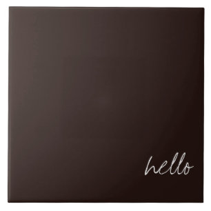 Personalised Dark Chocolate Brown Tile