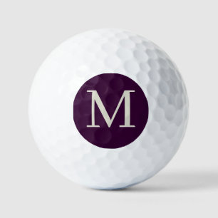 Personalised Dark Purpule Monogrammed Golf Balls