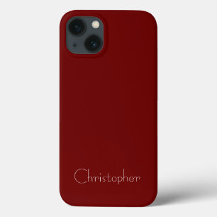 Personalised dark red Radial Texture iPhone 13 Case