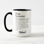 Personalised Data Scientist Definition Mug<br><div class="desc">Celebrate the expertise and dedication of data scientists with this personalised mug. Featuring a thoughtful definition design, it highlights the vital role they play in transforming complex data into valuable insights. Customise it with a name or message to make it extra special—perfect for a meaningful gift or daily use to...</div>