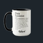 Personalised Data Scientist Definition Mug<br><div class="desc">Celebrate the expertise and dedication of data scientists with this personalised mug. Featuring a thoughtful definition design, it highlights the vital role they play in transforming complex data into valuable insights. Customise it with a name or message to make it extra special—perfect for a meaningful gift or daily use to...</div>
