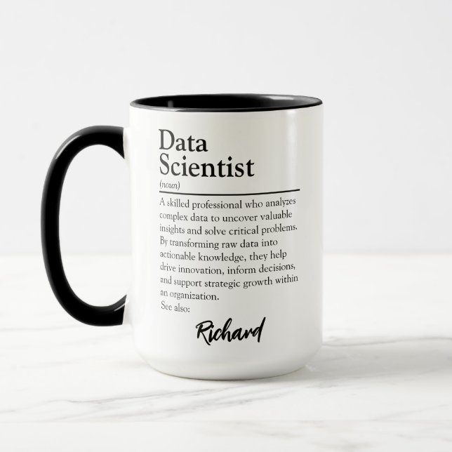 Personalised Data Scientist Definition Mug (Left)