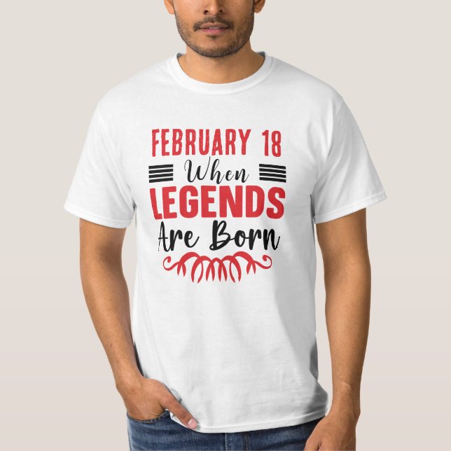 Personalised Date Birthday Legends Are Born T-Shirt (Front)