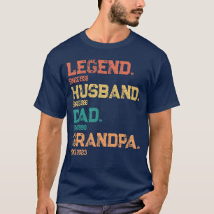 Personalised Dates - Legend Husband Dad Grandpa T-Shirt