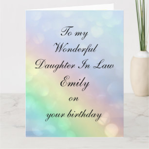 Personalised Daughter In Law Birthday Card