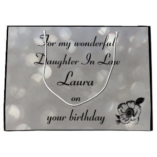 Personalised Daughter In Law Birthday Large Gift Bag