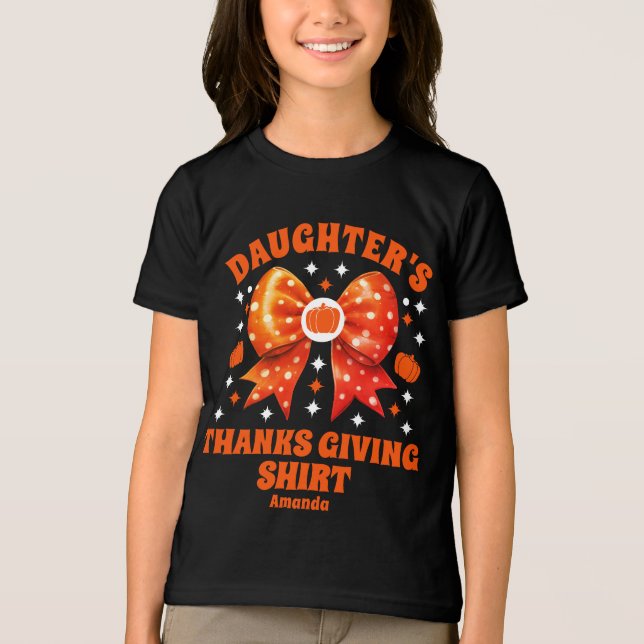Personalised Daughter's Thanksgiving Shirt (Front)