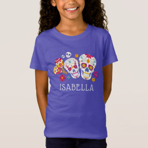 Personalised Day of the Dead Sugar Skulls T-Shirt