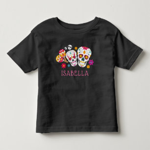 Personalised Day of the Dead Sugar Skulls Toddler T-Shirt
