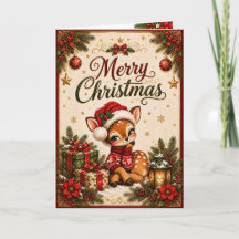 Personalised Dear Santa Deer Christmas Card