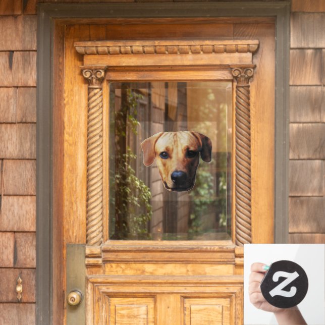 Personalised Decal Custom Dog Window Cling (Home Door)