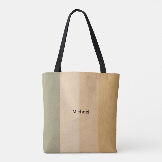 personalised decent stripes tote bag  (Back)