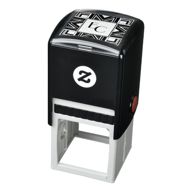 Personalised Deco Era Monogram Self-inking Stamp (Product)