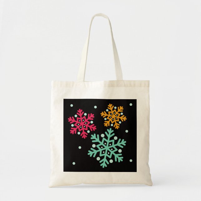 Personalised Decorative Christmas Ornament Gift Tote Bag (Front)