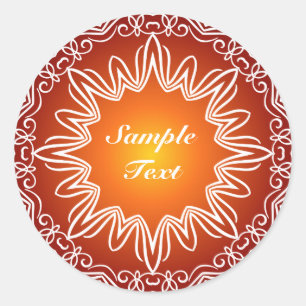 Personalised Decorative Design Classic Round Sticker