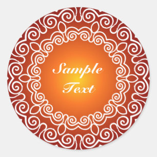 Personalised Decorative Design Classic Round Sticker