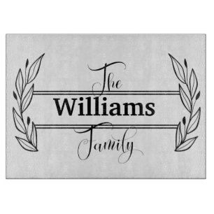 Personalised Decorative Family Name Monogram Cutting Board