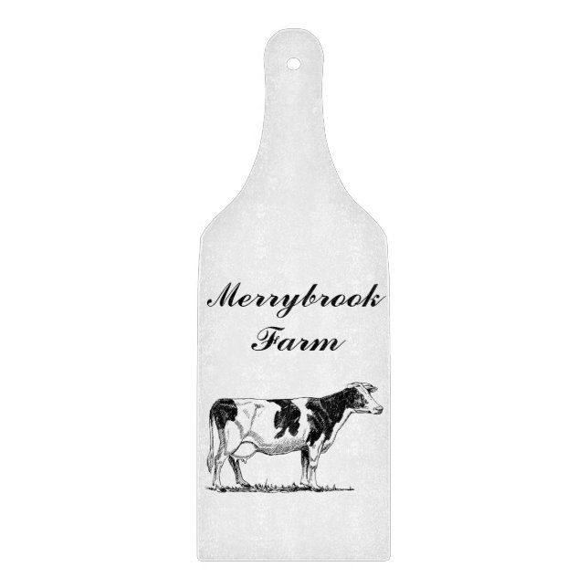 Personalised Decorative Farm Animal Cow Cutting Board (Front)