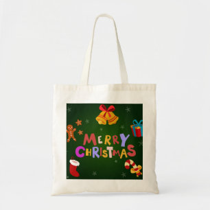 Personalised Decorative Merry Christmas Reindeer Tote Bag