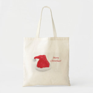 Personalised Decorative Merry Christmas Santa Hat Tote Bag