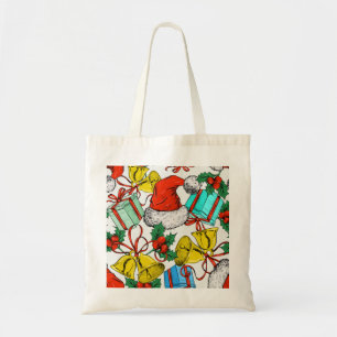 Personalised Decorative Merry Christmas Swirl Tote Bag