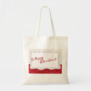 Personalised Decorative Merry Christmas Swirl Tote Bag
