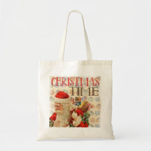 Personalised Decorative Merry Christmas Swirl Tote Bag
