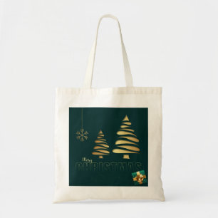 Personalised Decorative Merry Christmas Swirl Tote Bag