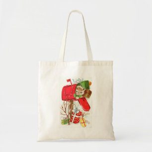 Personalised Decorative Merry Christmas Swirl Tote Bag