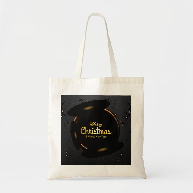 Personalised Decorative Merry Christmas Tote Bag (Front)