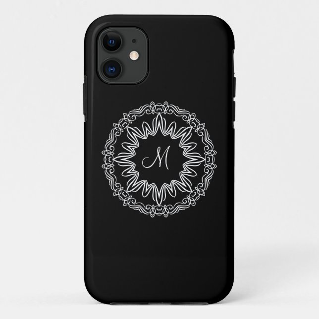 Personalised Decorative Monogram Design Case-Mate iPhone Case (Back)