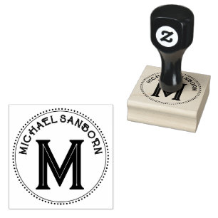 Personalised Decorative Name Initial Rubber Stamp