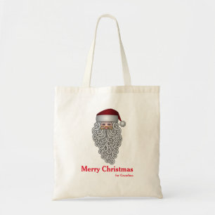 Personalised Decorative Santa Christmas Gift Tote Bag