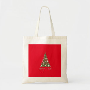 Personalised Decorative Santa Tree Christmas Gift Tote Bag