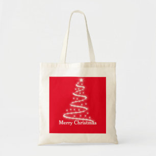 Personalised Decorative Santa Tree Christmas Gift Tote Bag