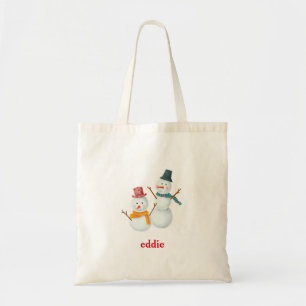Personalised Decorative Snowman Santa Christmas To Tote Bag