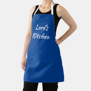 Personalised Deep Blue Apron