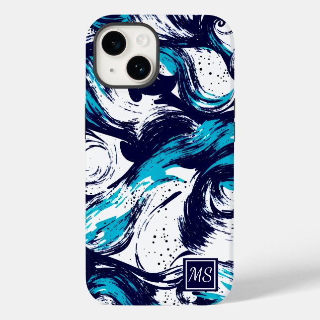 Personalised Deep Ocean Print Case-Mate iPhone Case (Back)