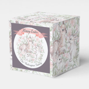 Personalised Deer Bunny Easter Favour Box