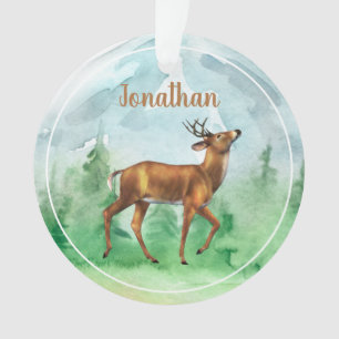 Personalised Deer Hunter Birthday Ornament