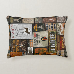 Personalised Deer Hunter Christmas Gift For Hunter Decorative Cushion