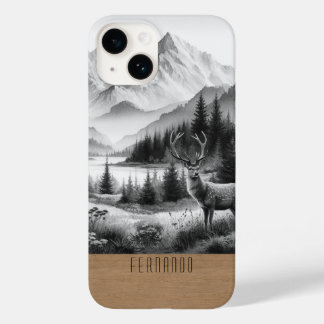 Personalised Deer Phone case, Gift for Him Case-Mate iPhone 14 Case