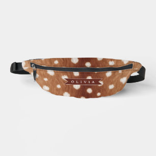 Personalised Deer Print Neutral Aesthetic Gifts Bum Bags