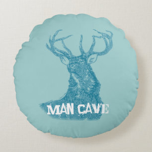 Personalised Deer Stag Round Cushion