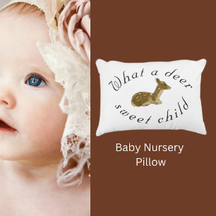 Personalised Deer Sweet Child_Woodland  Decorative Cushion