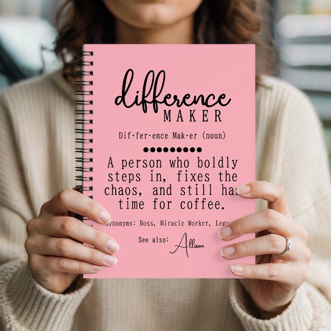 Personalised Definition Notebook Gift for Mentor (Inspirational Definition Journal Gift for Mentor, Nurses, Teachers, Professionals and Educators)