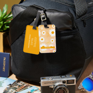 Personalised Delightful Daisies Luggage Tag