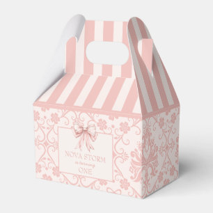 Personalised Demask Blush Pink Coquette Birthday Favour Box