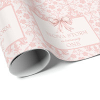 Personalised Demask Blush Pink Coquette Milestone